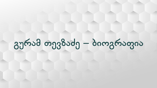 გურამ თევზაძე – ბიოგრაფია